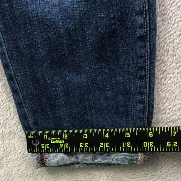 Banana Republic Womens Jeans Size 30/10 Blue Denim Straight Leg Cuffed Cropped - Picture 7 of 16